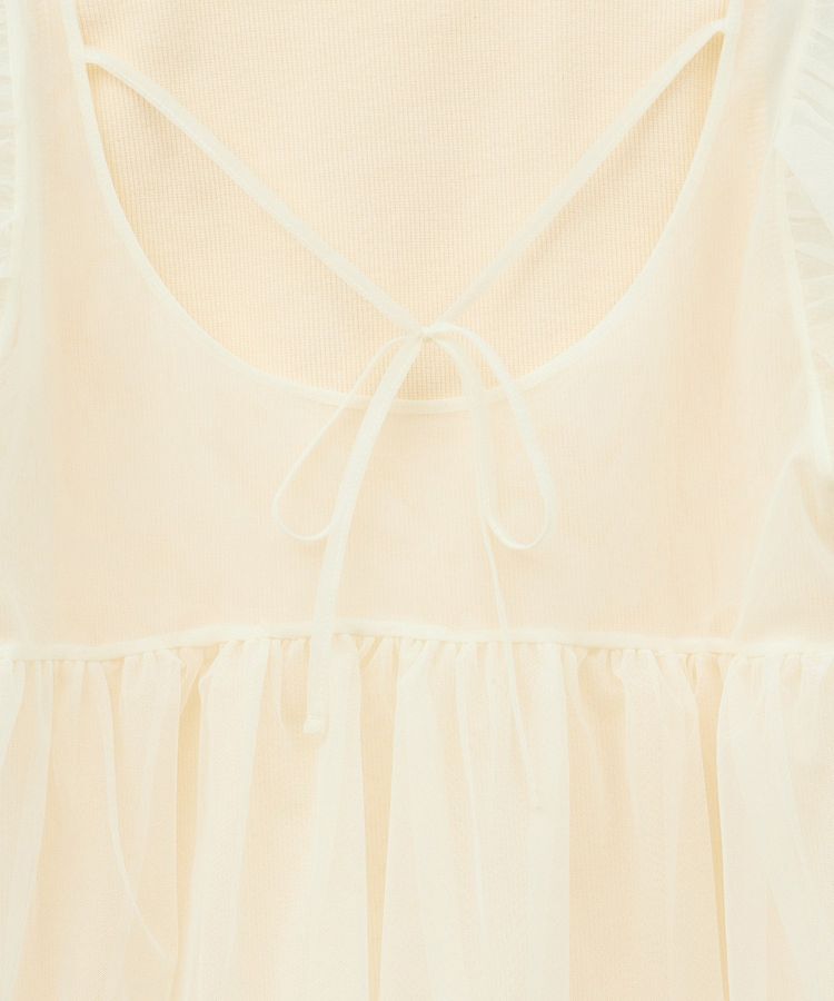 earth music&ecology「SET2点チュールバルーンブラウス＋ロゴタンク」|シャツ・ブラウス|