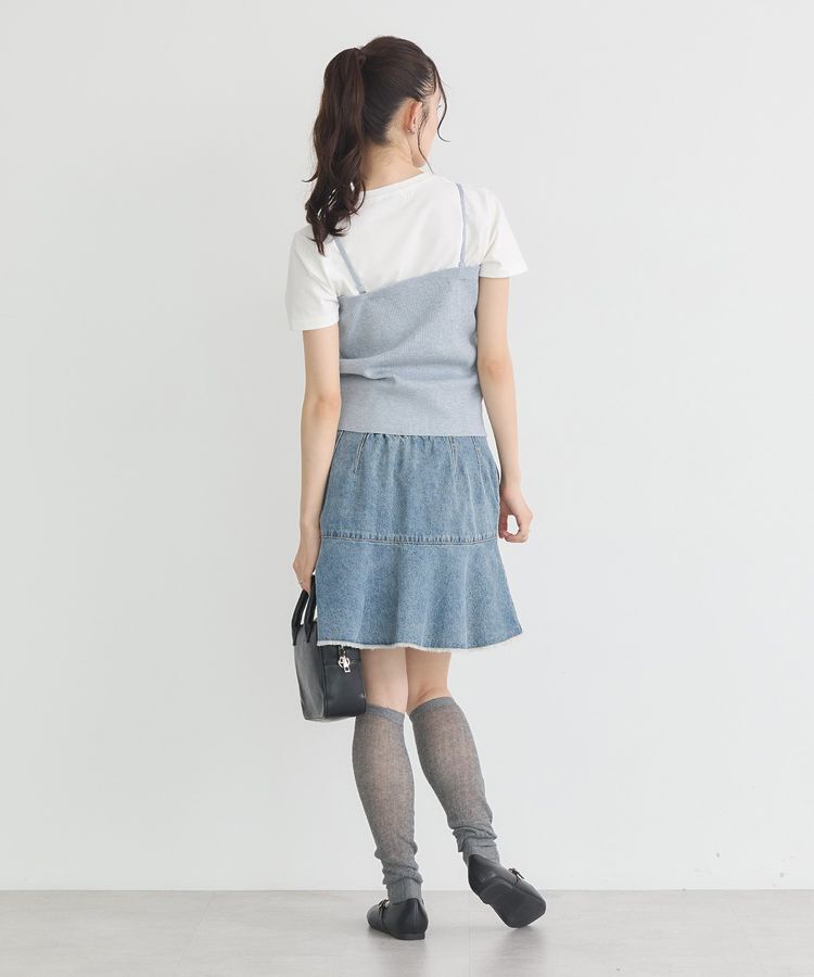 earth music&ecology「SET2点コンパクトTEE＋マルチwayニットビスチェ」|Tシャツ・カットソー|