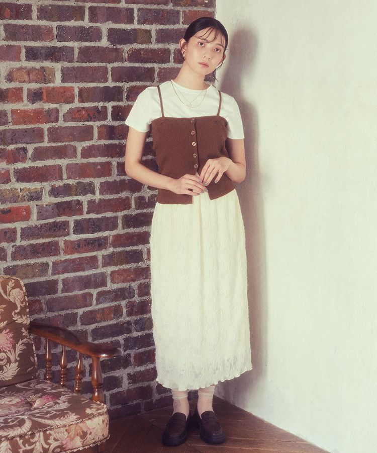 earth music&ecology「SET2点コンパクトTEE＋マルチwayニットビスチェ」|Tシャツ・カットソー|