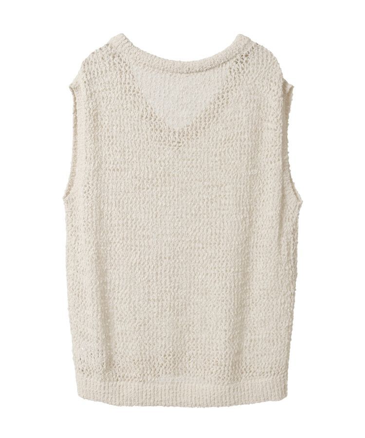 earth music&ecology「クルクルヤーンメッシュベスト」|ベスト・ジレ|