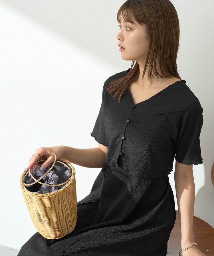 earth music&ecology「SET2点ギャザーカットカーデ＋キャミワンピース」|ワンピース|