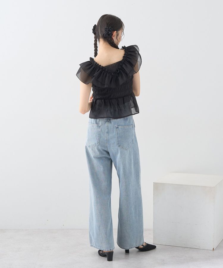 earth music&ecology「タックホックデニムパンツ」|デニム|