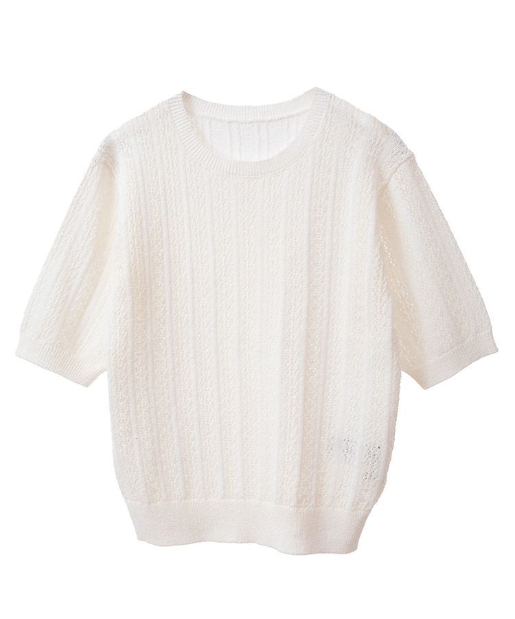 earth music&ecology「透かしニットプルオーバー」|ニット・セーター|