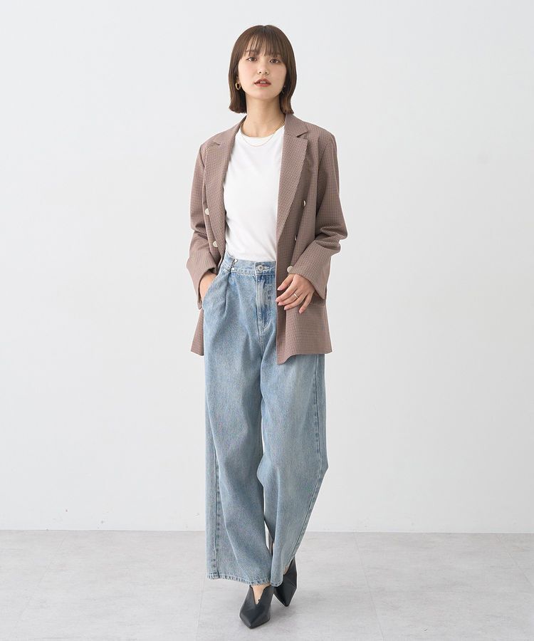 earth music&ecology「タックホックデニムパンツ」|デニム|