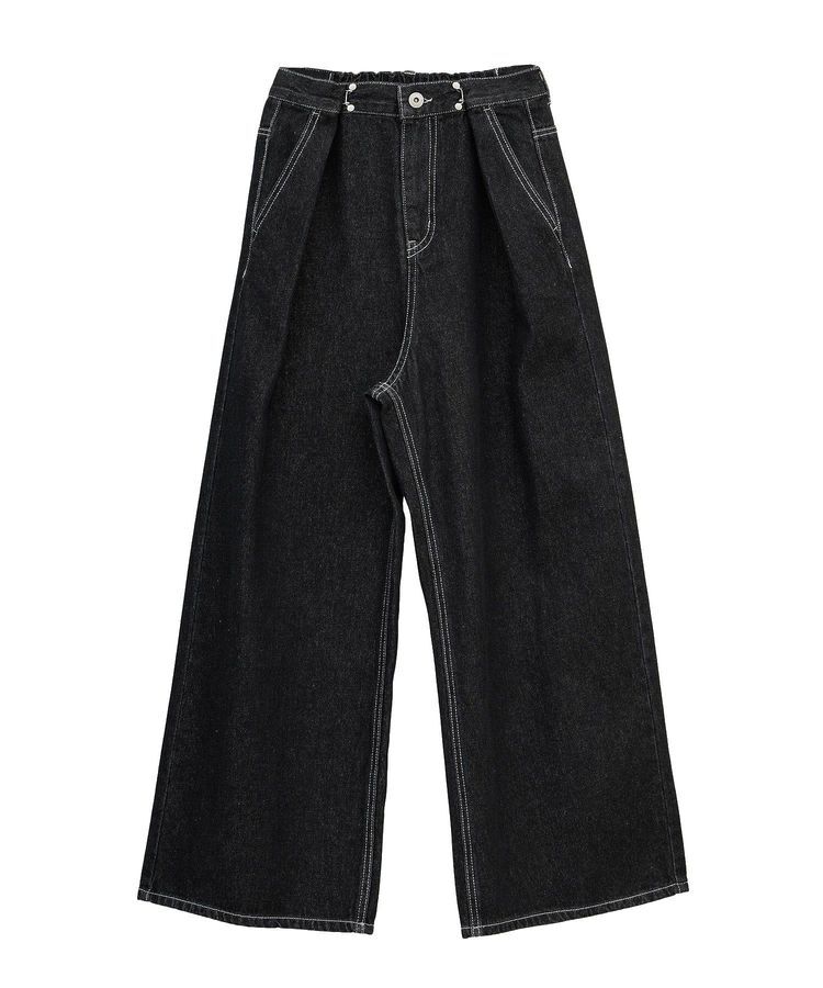 earth music&ecology「タックホックデニムパンツ」|デニム|