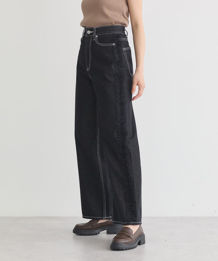 earth music&ecology「サイドチュールデニムパンツ」|デニム|