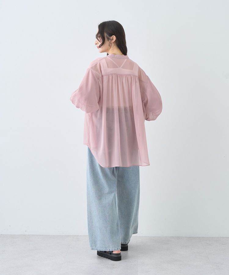 earth music&ecology「バルーンスリーブシアーシャツ」|シャツ・ブラウス|