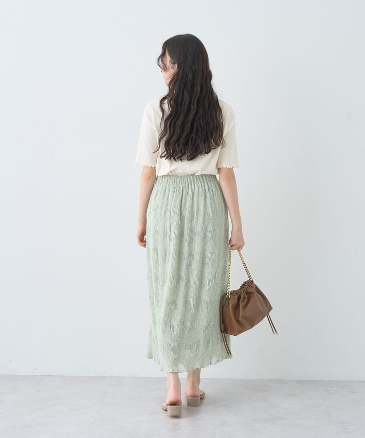 earth music&ecology「マジョリカプリーツナロースカート」|タイト|