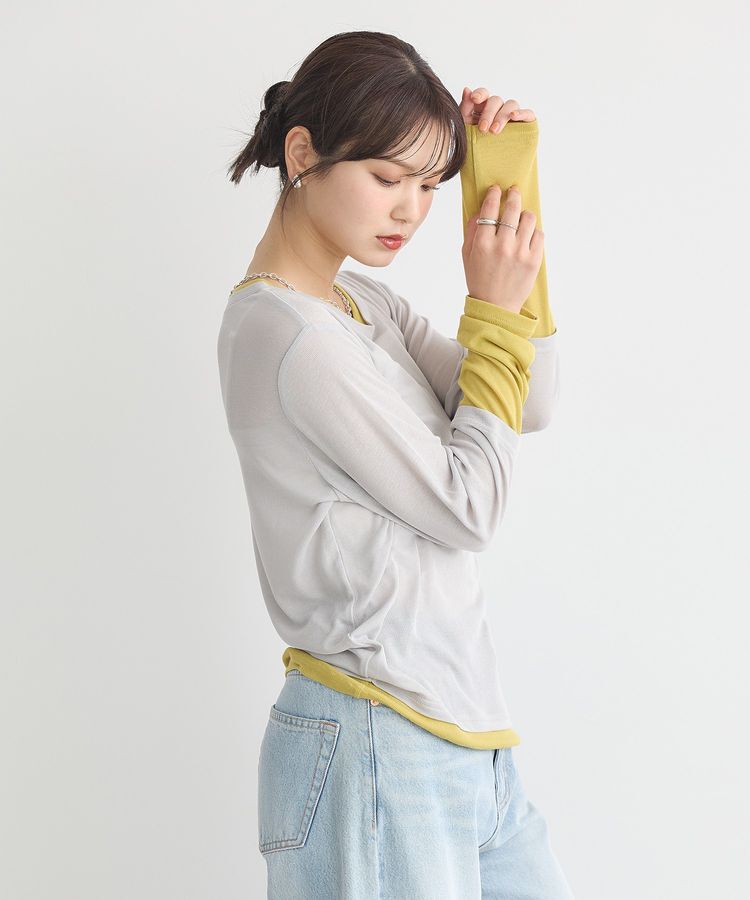 earth music&ecology「レイヤードシアープルオーバー」|Tシャツ・カットソー|