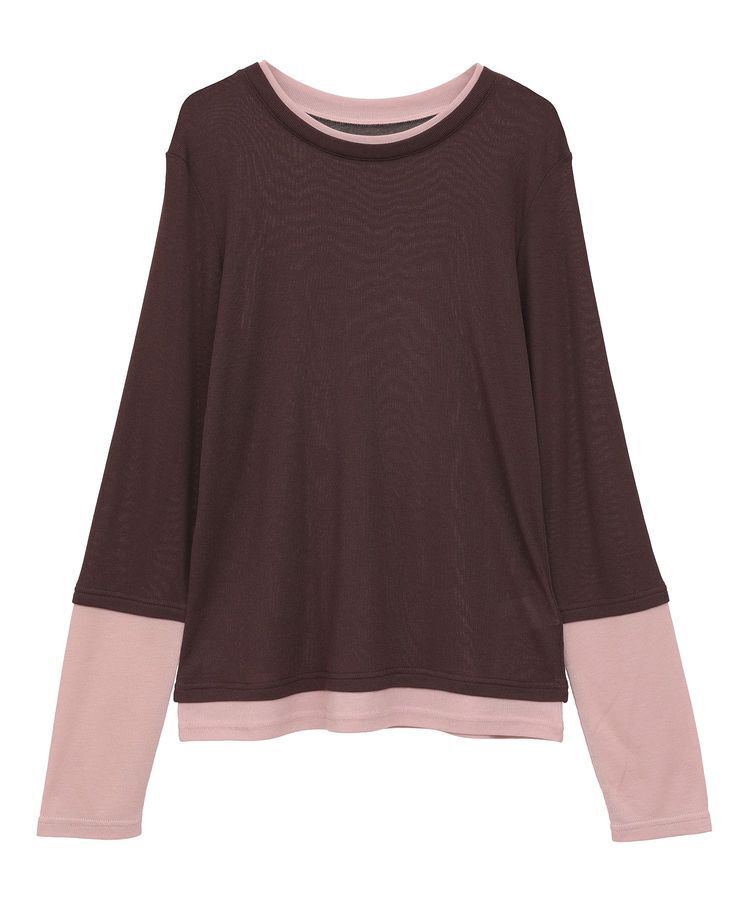 earth music&ecology「レイヤードシアープルオーバー」|Tシャツ・カットソー|