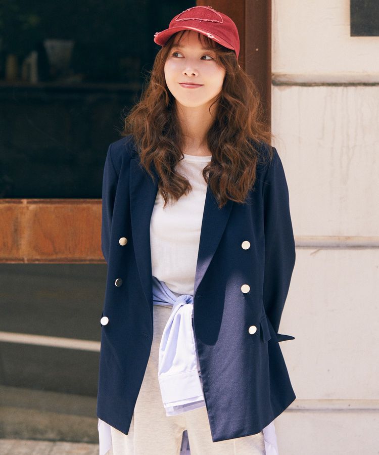 earth music&ecology「ダメージロゴキャップ」|その他|