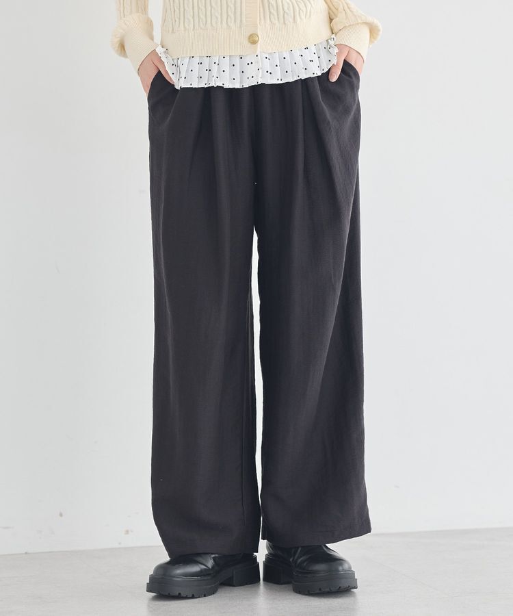 earth music&ecology「リラックスタックパンツ」|その他|Black