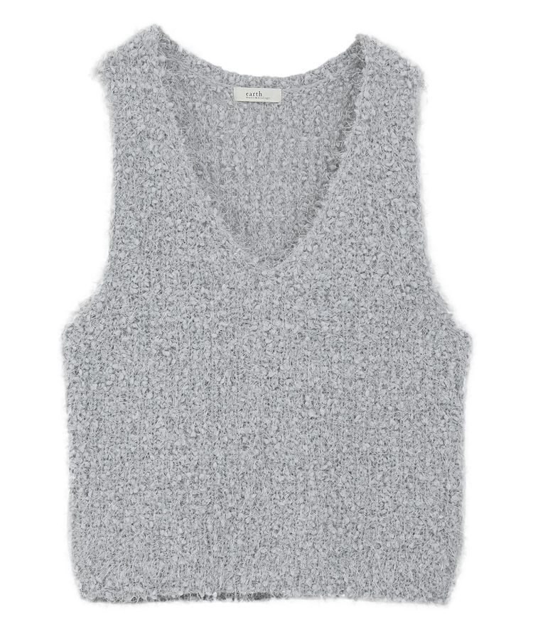 earth music&ecology「ポンポンヤーンベスト」|ベスト・ジレ|