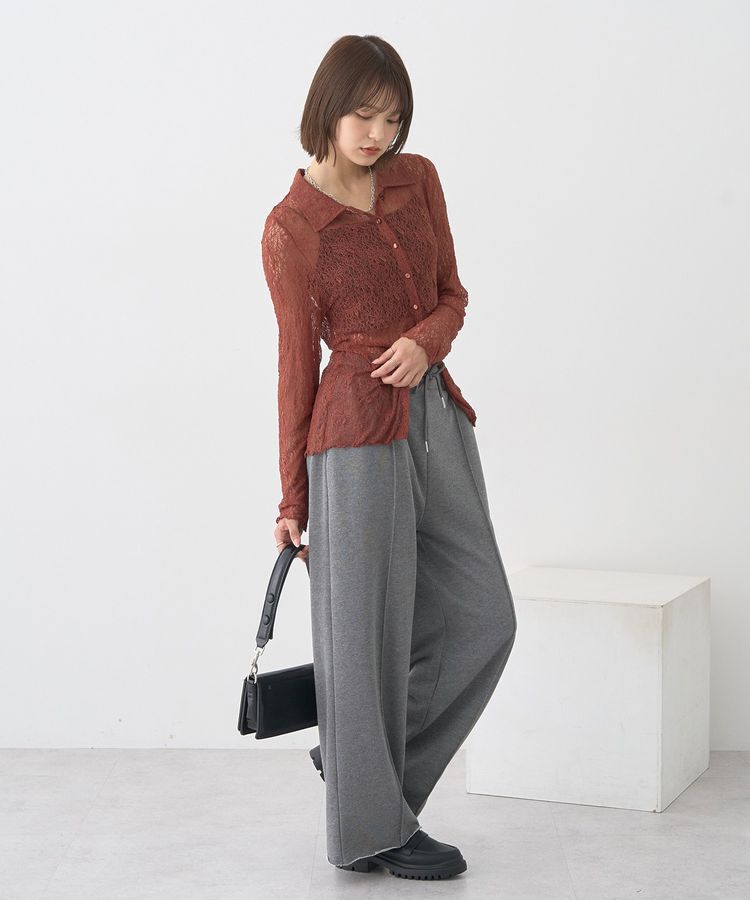 earth music&ecology「ストレッチレースシャツ」|シャツ・ブラウス|