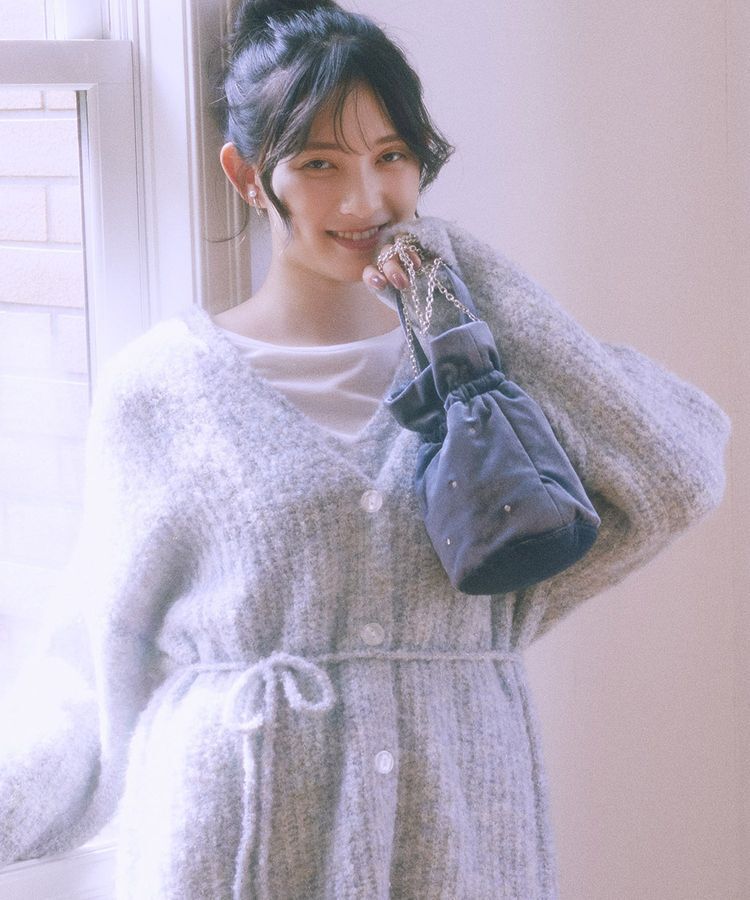 earth music&ecology「ベロアハンドルバッグ」|ショルダー・メッセンジャー|