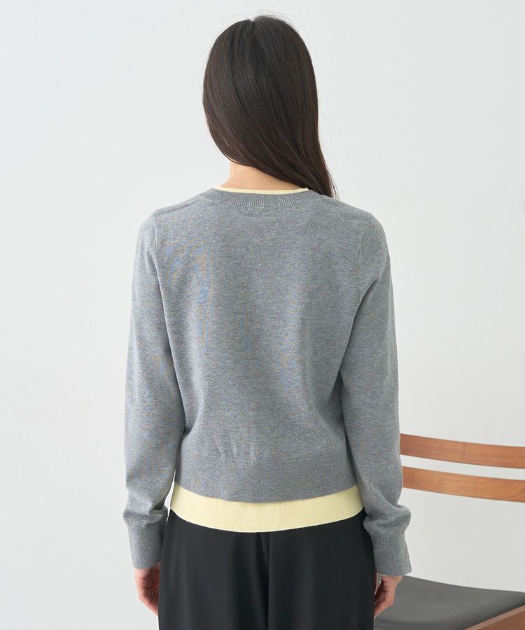 earth music&ecology「バイカラーレイヤード風カーディガン」|カーディガン|