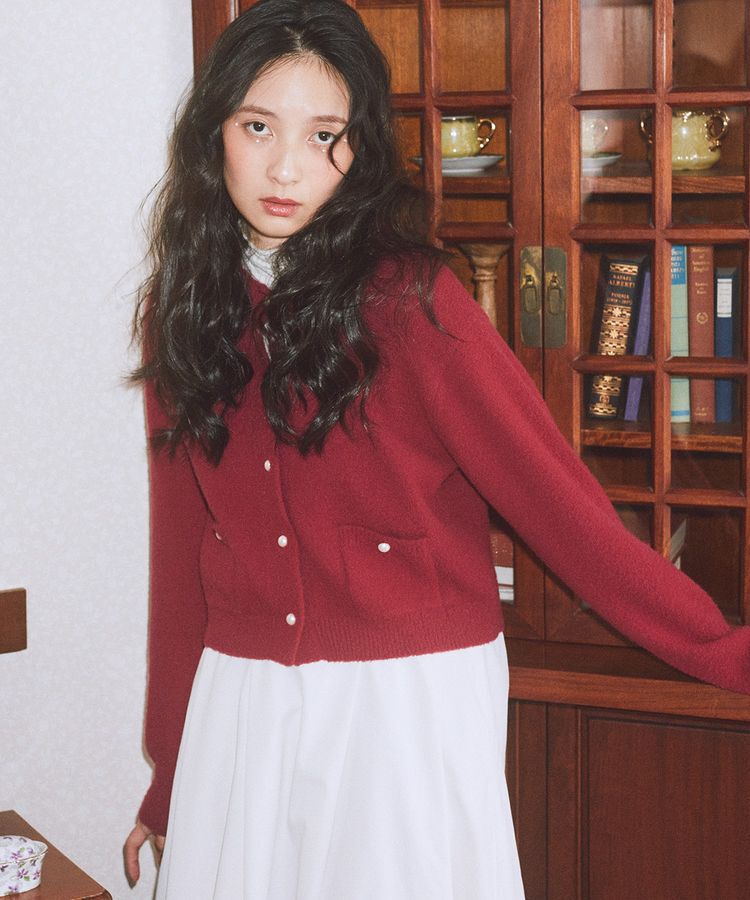 earth music&ecology「パウダーシャギークルーネックカーディガン」|カーディガン|