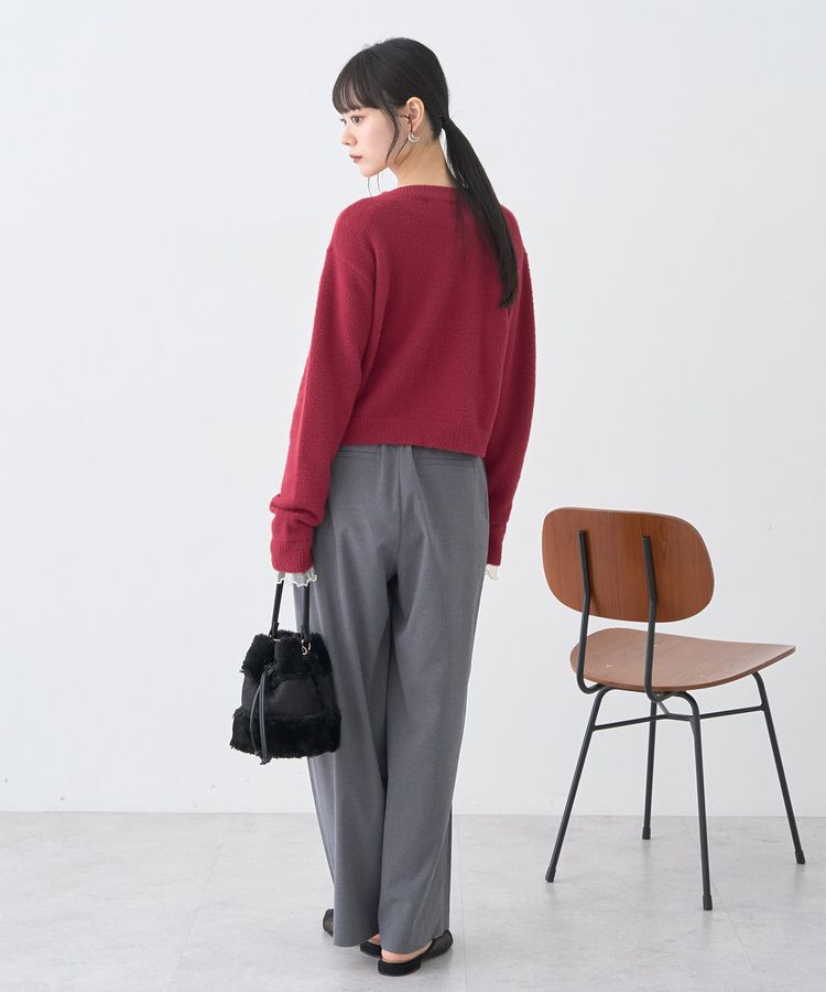 earth music&ecology「パウダーシャギークルーネックカーディガン」|カーディガン|