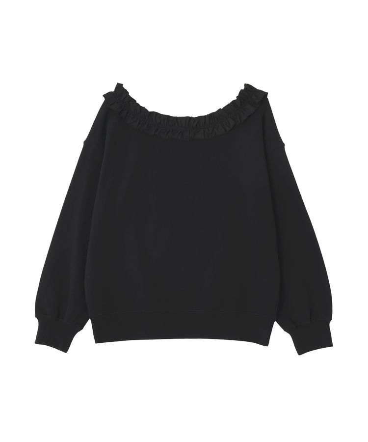 earth music&ecology「フリルオフショルウラケスウェット」|スウェット・ジャージ|