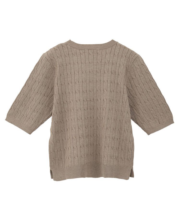 AMERICAN HOLIC「ケーブル5分袖ニットプルオーバー」|ニット・セーター|