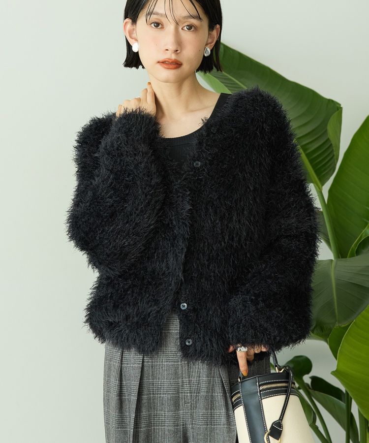 AMERICAN HOLIC「シャギーニットクルーネックカーディガン」|カーディガン|