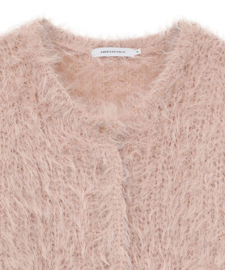 AMERICAN HOLIC「シャギーニットクルーネックカーディガン」|カーディガン|