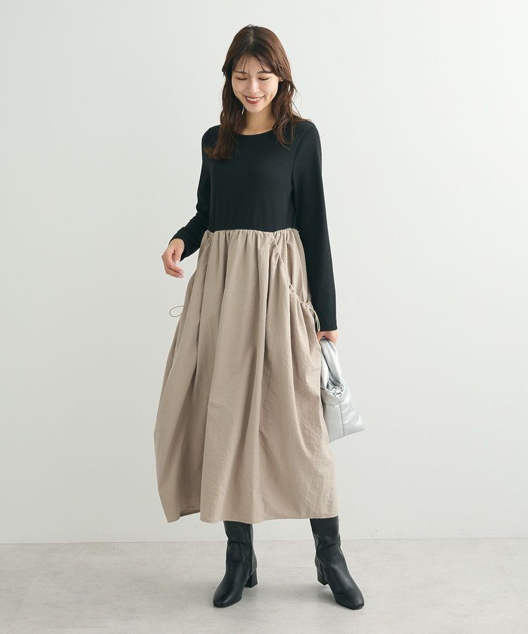 Green Parks「・SUGAR SPOON コクーンハイブリットワンピース」|ワンピース|Black