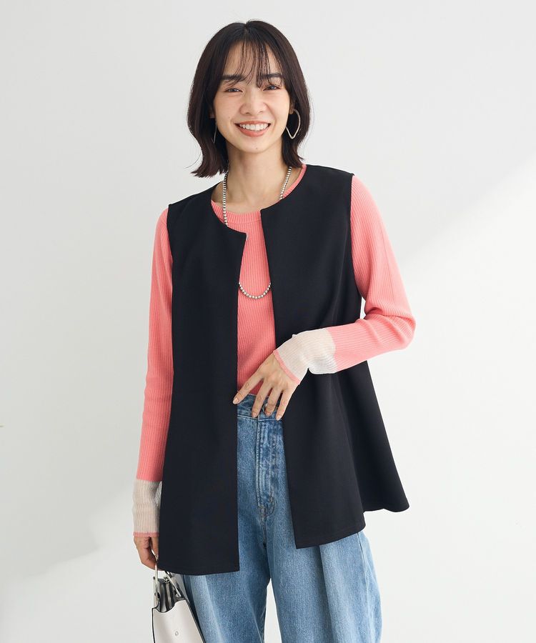 Green Parks「アンチピリング袖シアーリブニットプルオーバー」|ニット・セーター|