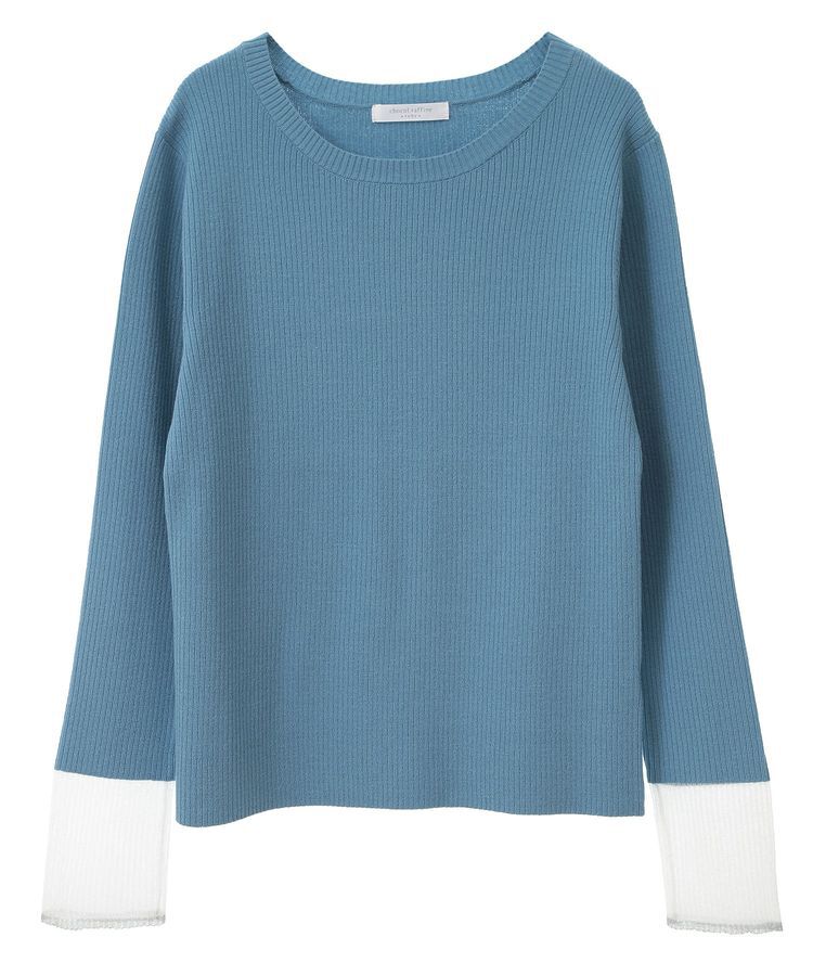 Green Parks「アンチピリング袖シアーリブニットプルオーバー」|ニット・セーター|