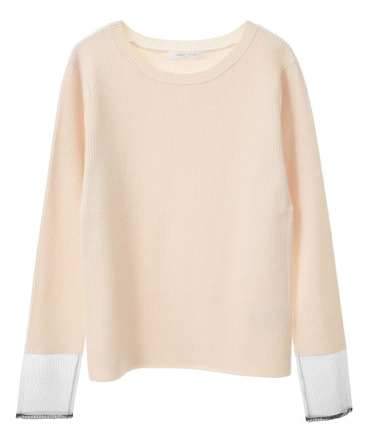 Green Parks「アンチピリング袖シアーリブニットプルオーバー」|ニット・セーター|