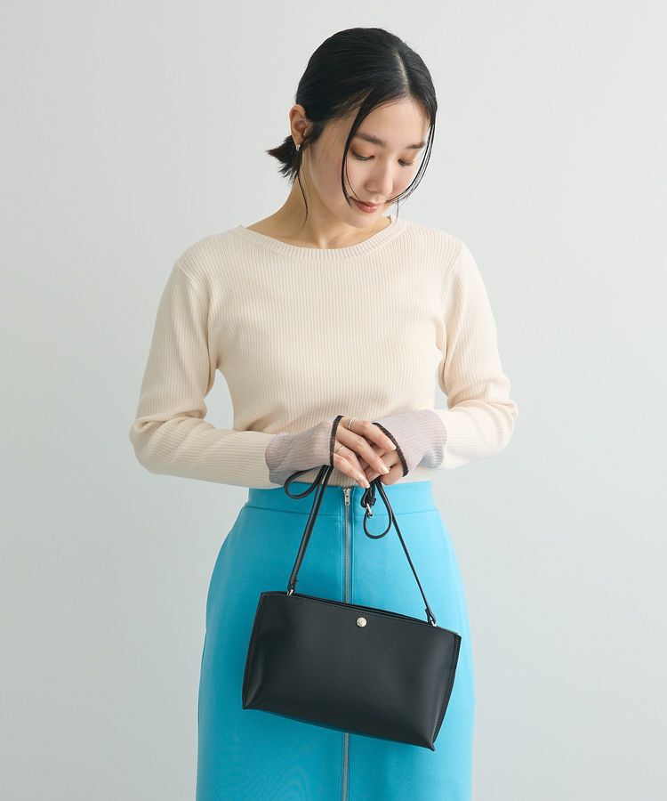 Green Parks「アンチピリング袖シアーリブニットプルオーバー」|ニット・セーター|