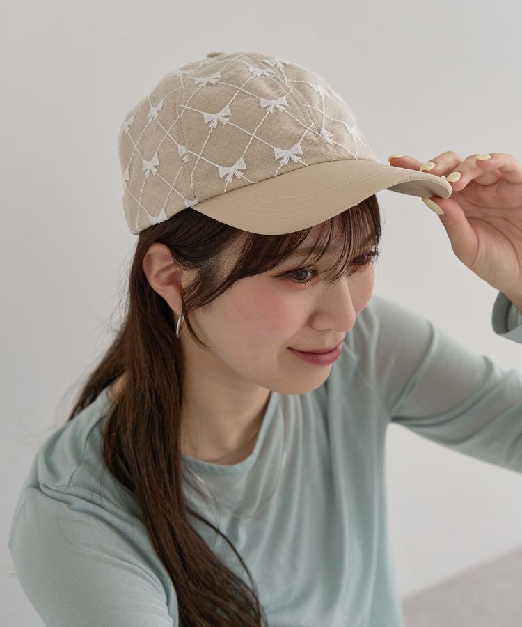 Green Parks「・TORCH リボンジャカードキャップ」|その他|Beige