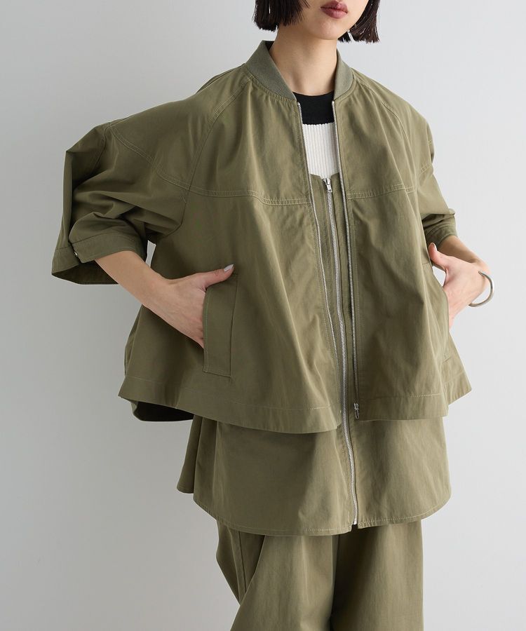AnriettMusee「フレアブルゾン」|ブルゾン・スタジャン|Khaki