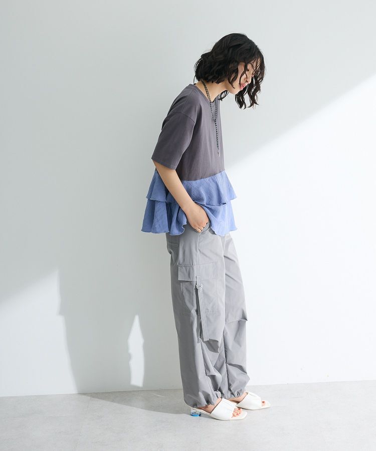 Green Parks「サテンティアードドッキングプルオーバー」|Tシャツ・カットソー|