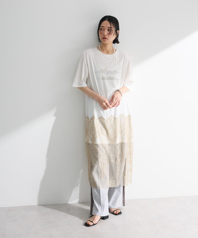 armonia「裾レースドッキングカットロゴチュニック」|ワンピース|