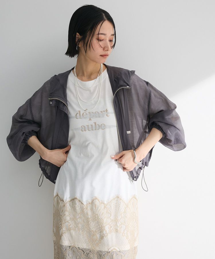 armonia「裾レースドッキングカットロゴチュニック」|ワンピース|