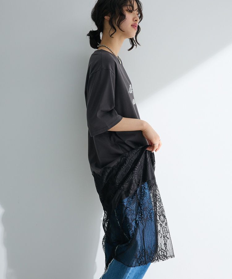 armonia「裾レースドッキングカットロゴチュニック」|ワンピース|
