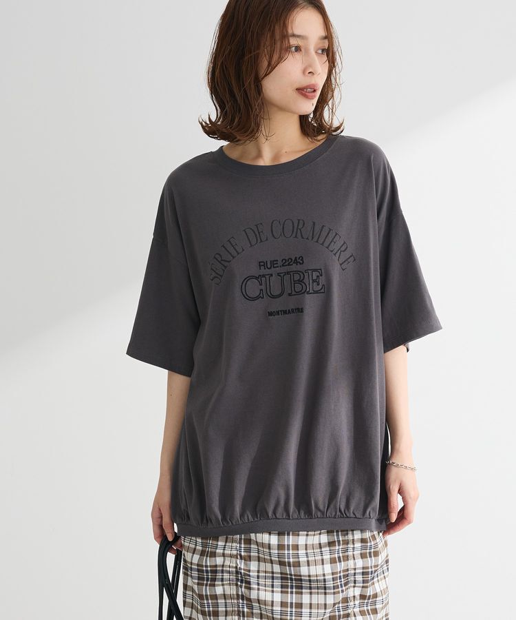 Green Parks「刺繍ロゴチュニック」|チュニック|Charcoal Gray