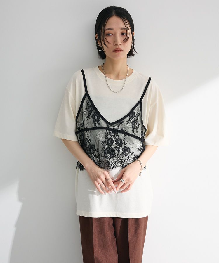 Green Parks「レースビスチェドッキングチュニック」|チュニック|
