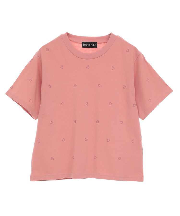 Green Parks「・DOUBLE FLAGS ハート総柄刺繍TEE」|Tシャツ・カットソー|