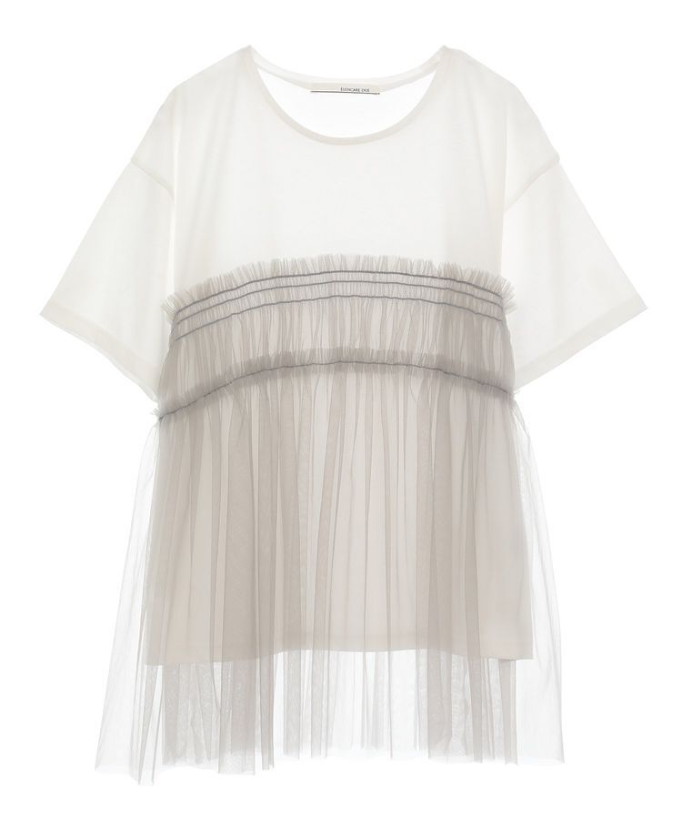 Green Parks「・ELENCARE DUE チュールドッキングTEE」|Tシャツ・カットソー|