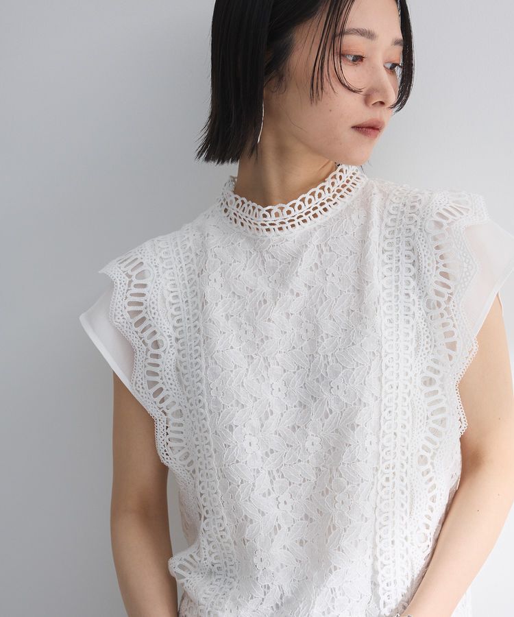 Green Parks「・Petit Fleur フレンチレーシーブラウス」|シャツ・ブラウス|