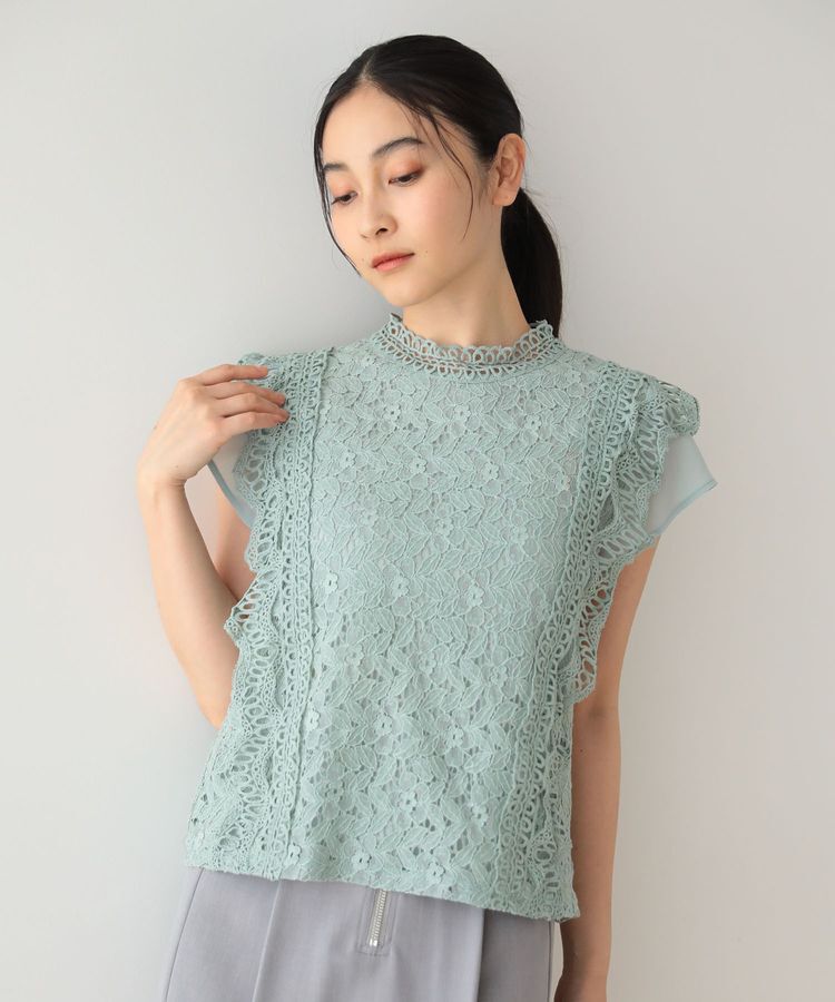 Green Parks「・Petit Fleur フレンチレーシーブラウス」|シャツ・ブラウス|Mint