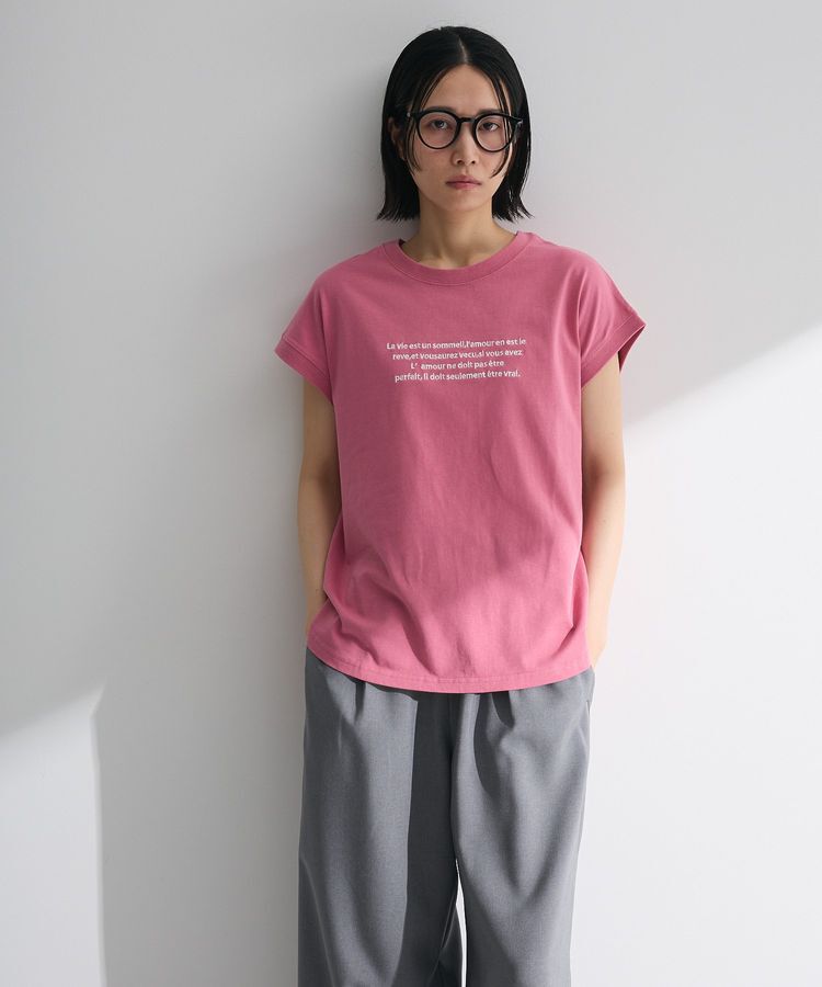 Green Parks「・swing by フレンチスリーブ刺繍TEE」|Tシャツ・カットソー|