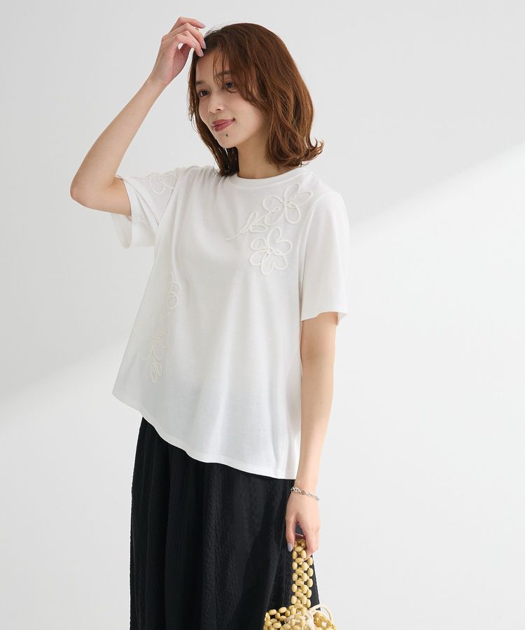 Green Parks「・SUGAR SPOON コード刺繍TEE」|Tシャツ・カットソー|Off White