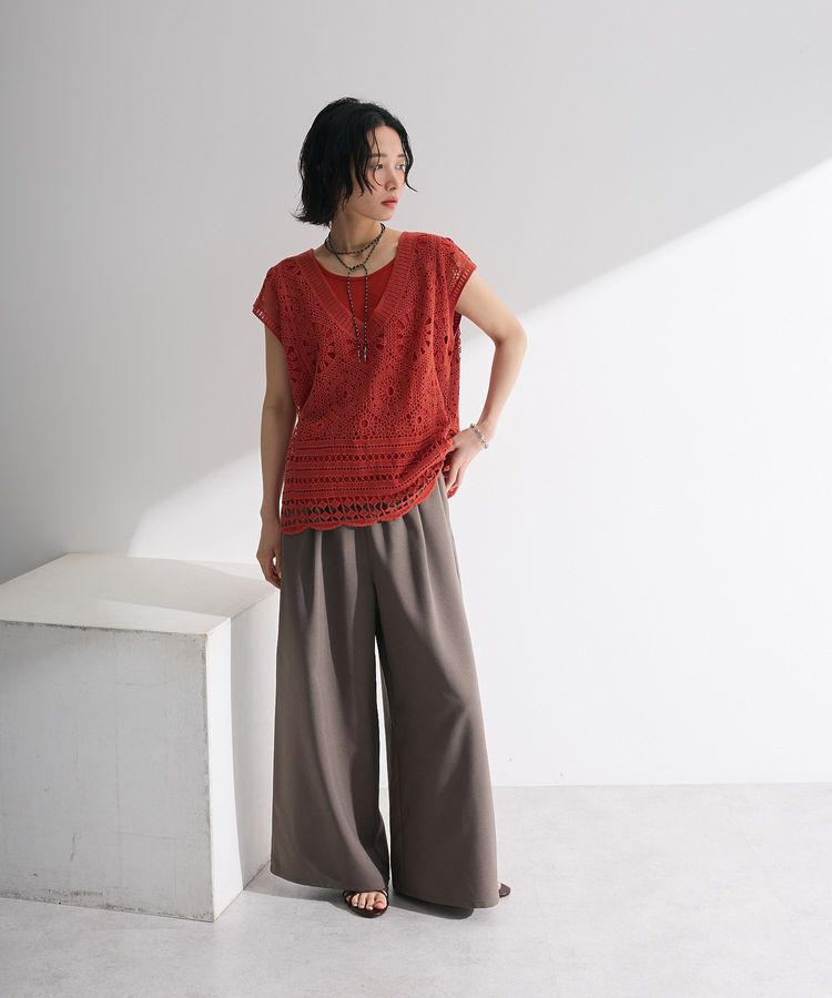 armonia「SET2点クロシェプルオーバー+タンクトップ」|Tシャツ・カットソー|