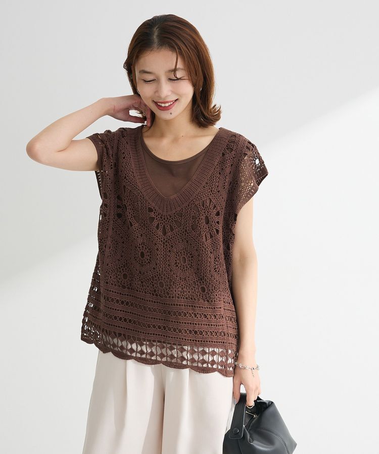 armonia「SET2点クロシェプルオーバー+タンクトップ」|Tシャツ・カットソー|