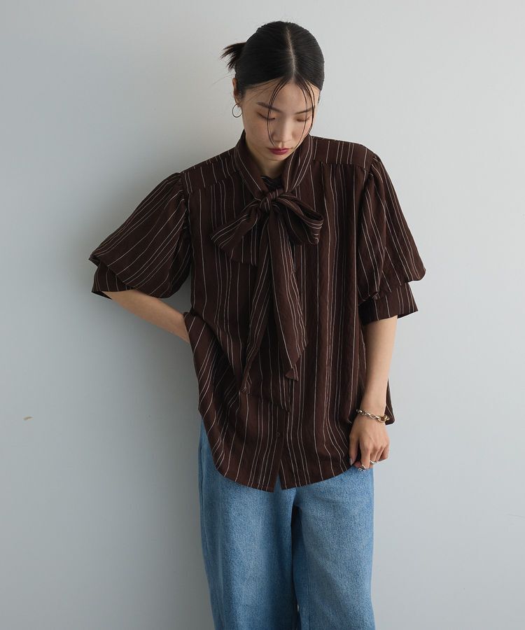 AnriettMusee「2WAYボウタイバルーンスリーブブラウス」|シャツ・ブラウス|