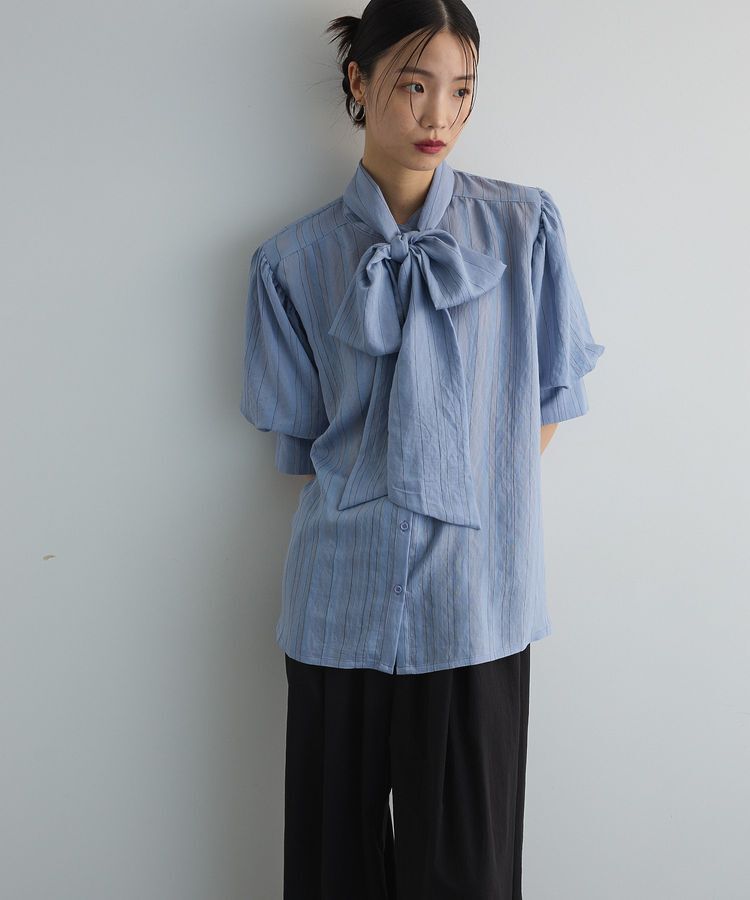 AnriettMusee「2WAYボウタイバルーンスリーブブラウス」|シャツ・ブラウス|