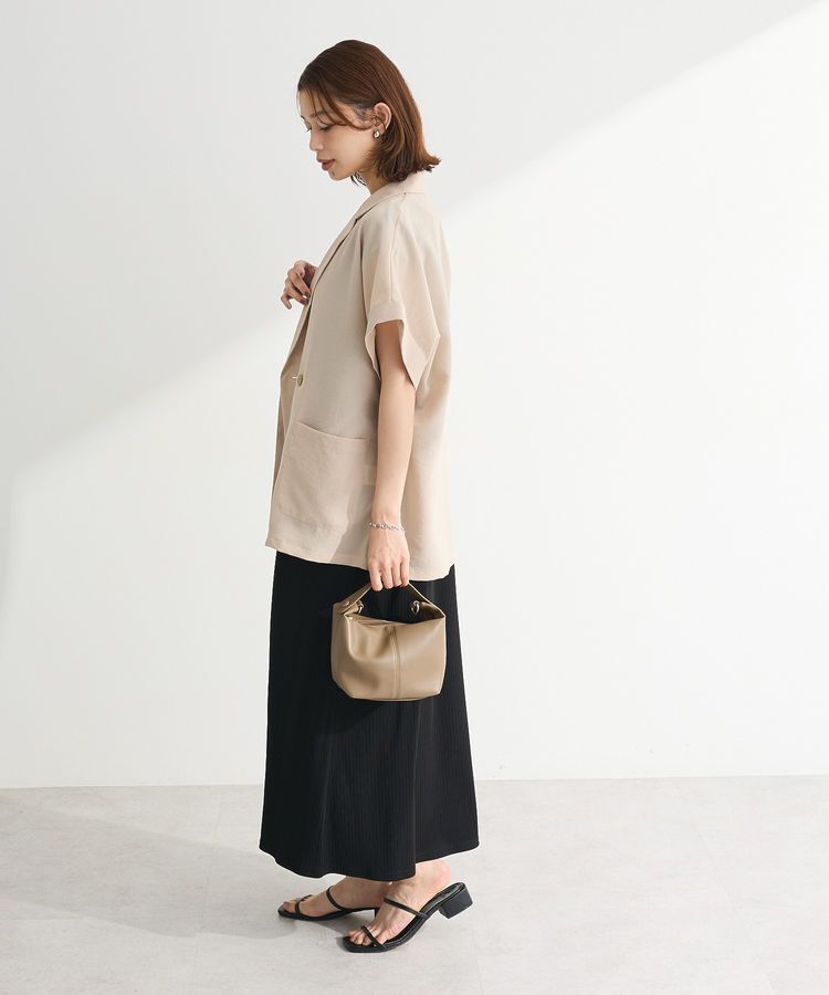 Green Parks「麻調フレンチスリーブジャケット」|テーラードジャケット|